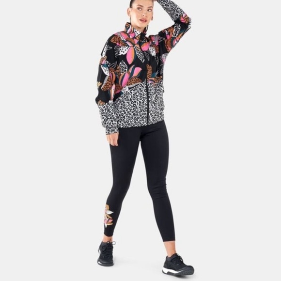 Adidas x Farm Rio Jungle Floral Zip Up Windbreaker Jacket Small - Picture 11 of 11